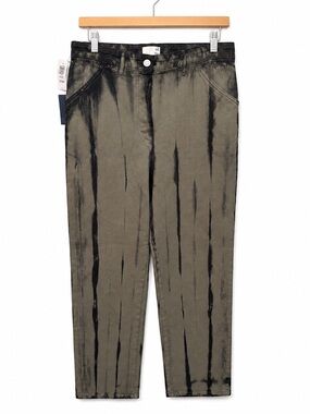 Aritzia Wilfred Free Kelsey High Rise Tie Dye Ankle Pants Green Black NWT 10